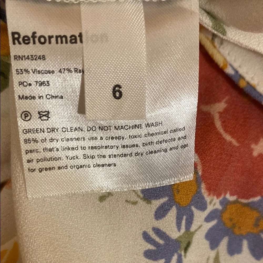 REFORMATION Elegant Floral White Jumpsuit - Picture 12 of 12